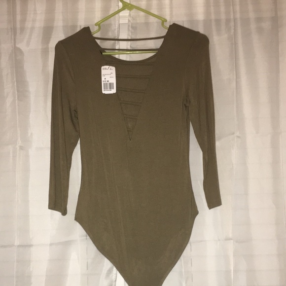 Forever 21 Tops - Forever 21 Olive Green Bodysuit